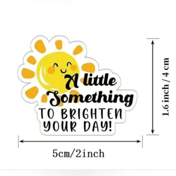 Sunshine Sticker Labels - Yellow and Black 50 CT - Picture 3 of 3